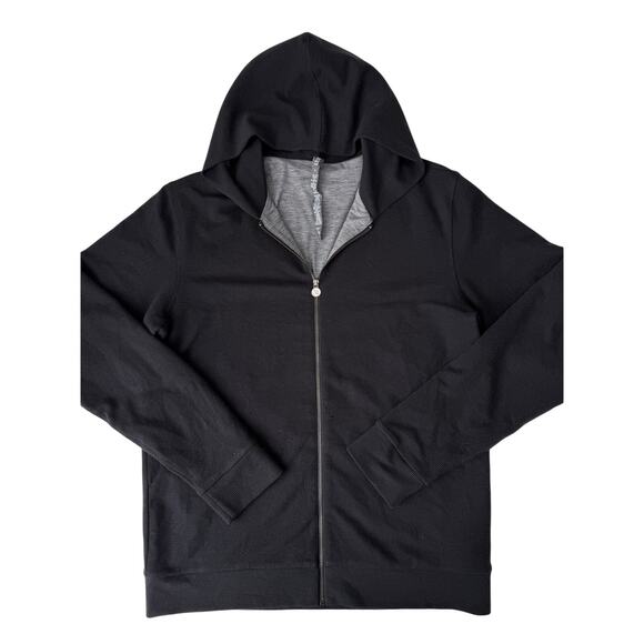 Vuori Men's black performance waffle zip hoodie - size medium - Picture 2 of 5